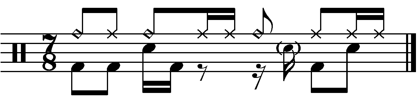 A 223 rhythmed 7/8 groove