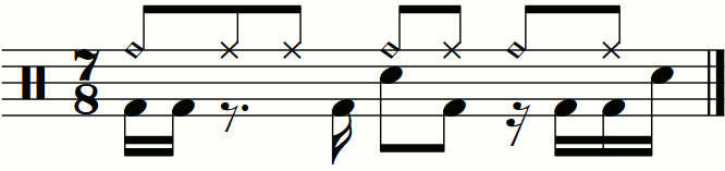 A 322 rhythmed 7/8 groove