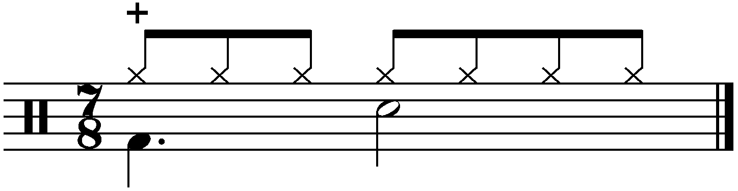 A compound 7/8 groove