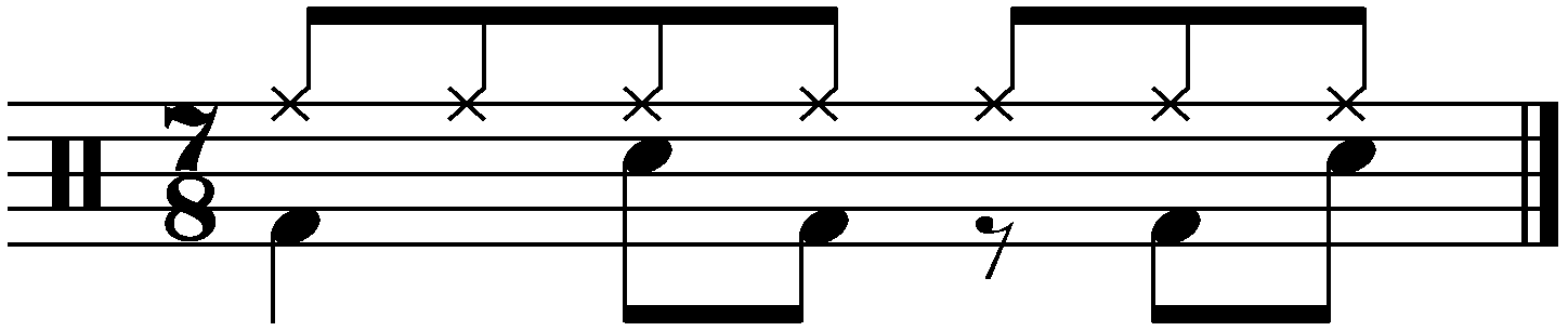 A simple 7/8 groove