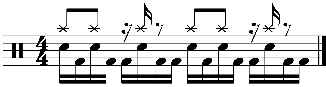 A subdivided 233 groove