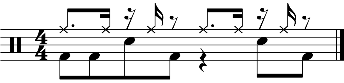 A 323 rhythmed groove