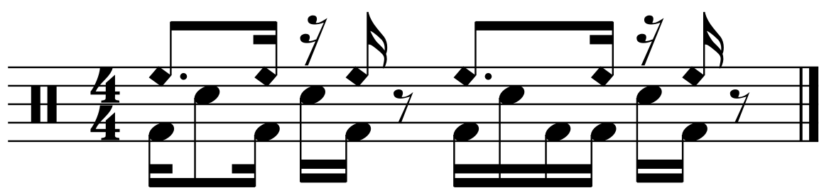 A 323 rhythmed groove