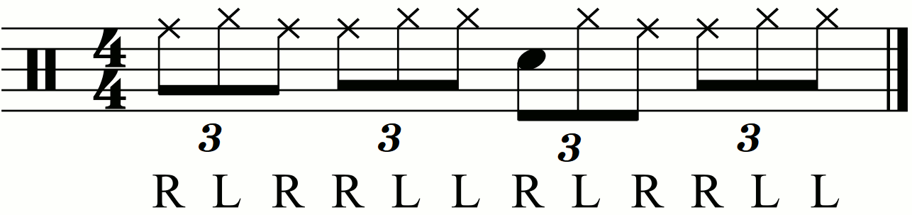 Adding the snare to a paradiddle groove