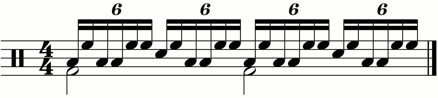 A paradiddle diddle groove