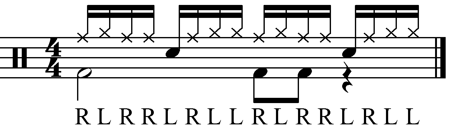 A full paradiddle groove