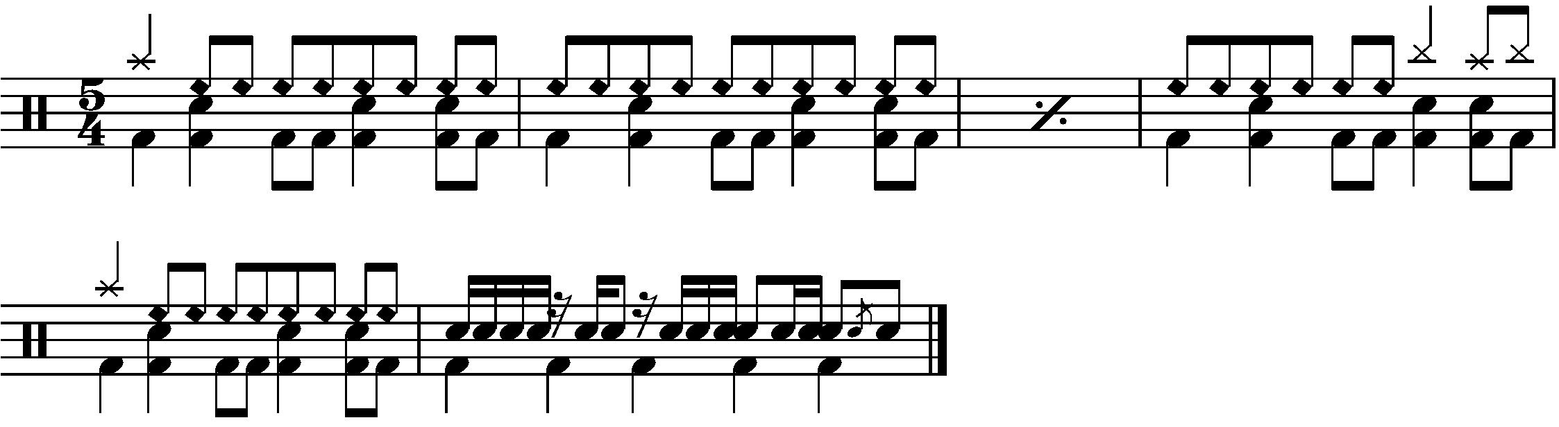A six bar phrase made of two parts.