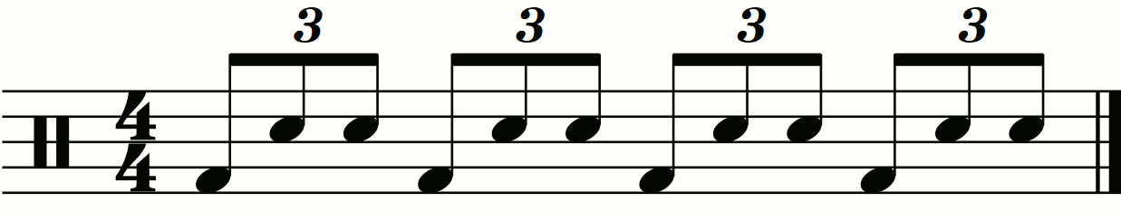 The eighth note version of the exercise.