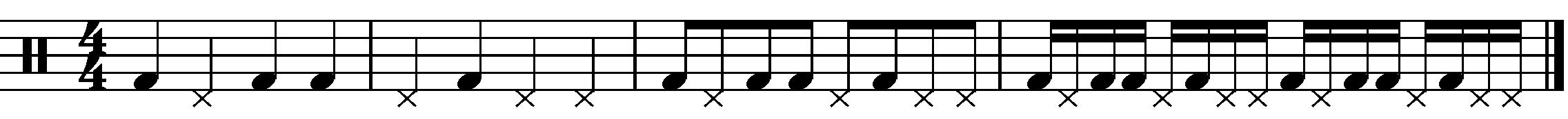 The paradiddle exercise.