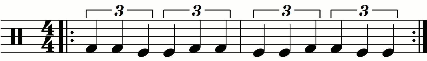 The quarter note triplet exercise.