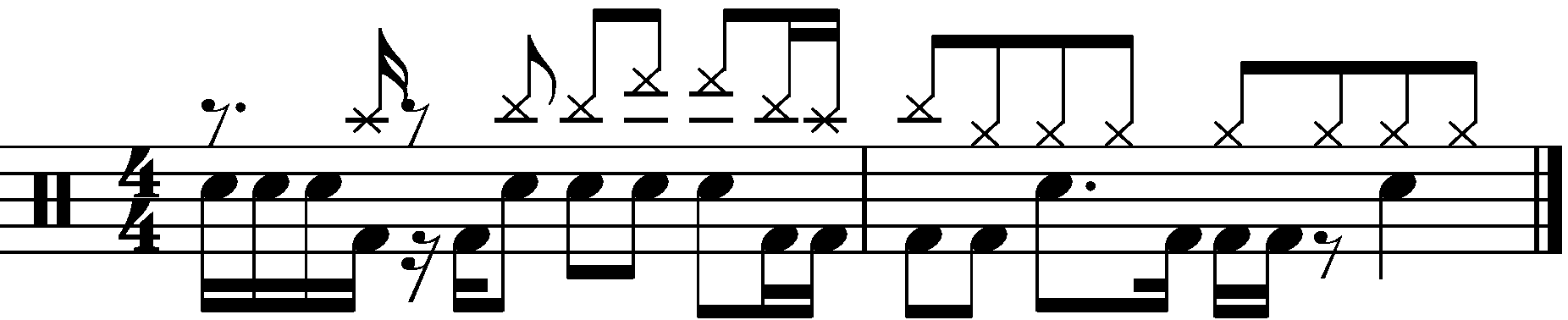 The concept applied to a rhythm based fill