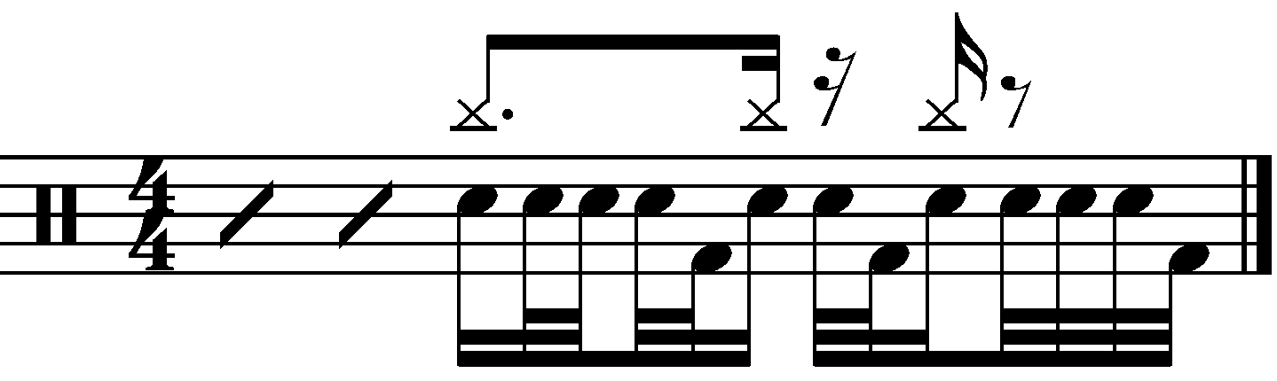 Syncopated 16th note 323 fills