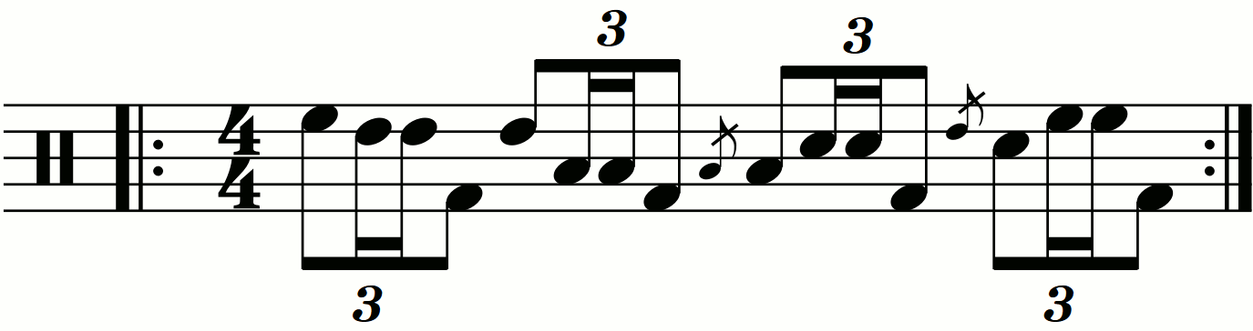 A subdivided 8th note triplet.