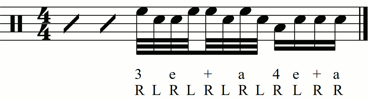 The rhythm orchestrated as a fill