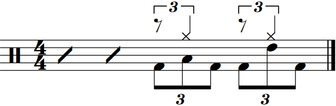 The rhythm orchestrated as a fill. Free fill construction lesson.