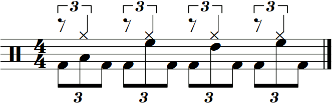 The rhythm orchestrated as a fill. Free fill construction lesson.