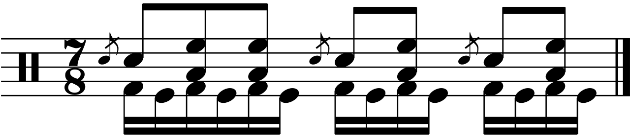 Constructing fills with constant 16th note double kick.