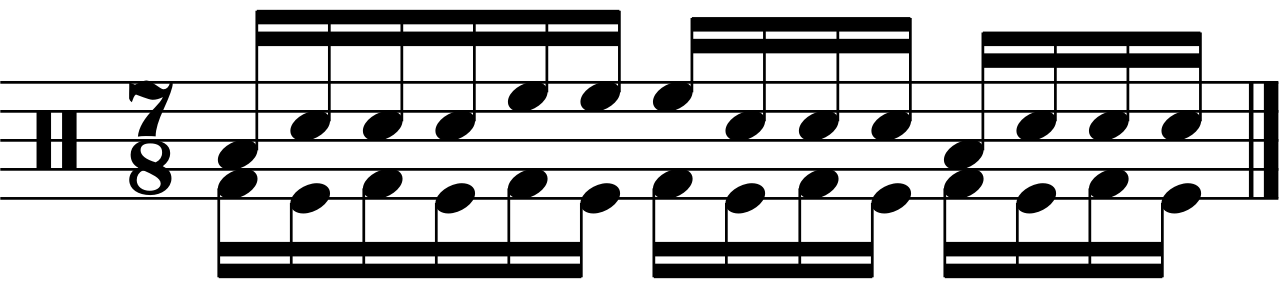 Constructing fills with constant 16th note double kick.
