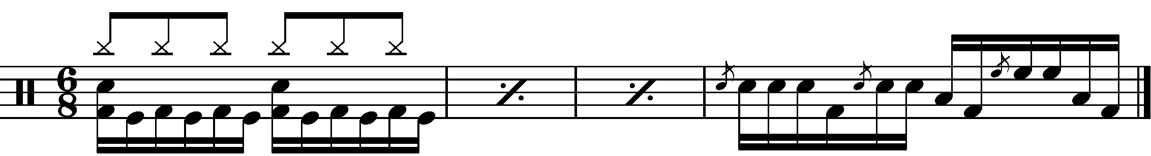 A fill based on the 6/8 R L L F pattern