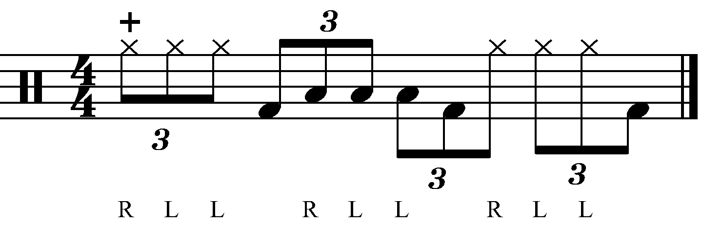A fill based on the triplet  R L L F pattern