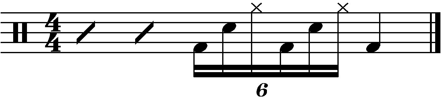 A linear single stroke 7 fill