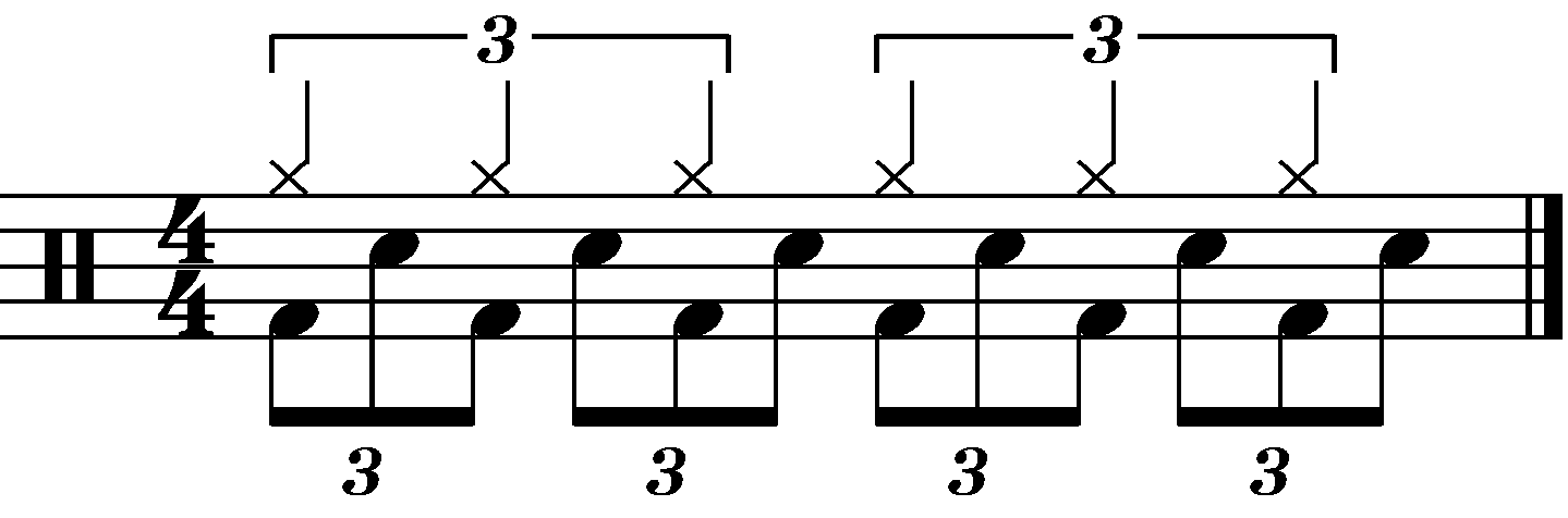 The subdivided eighth note blast beat as quarter note triplet