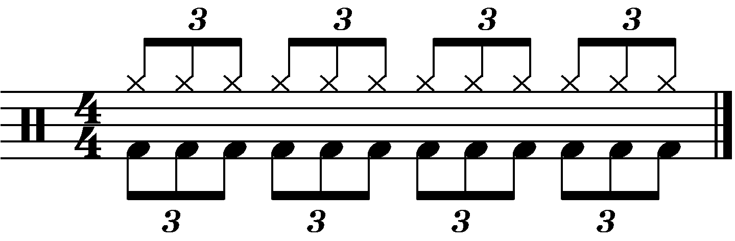 The subdivided eighth note triplet blast beat