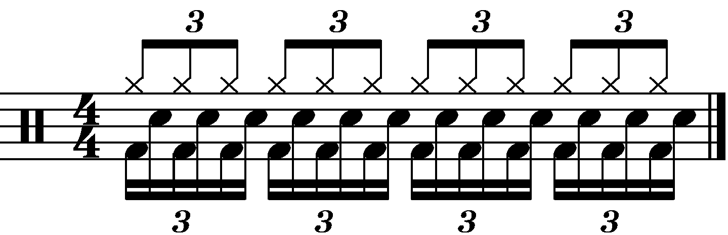 The subdivided eighth note triplet blast beat