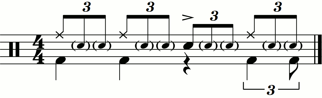 A standard triplet 16 beat style groove