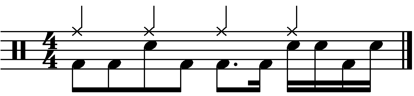 The building block applied to a groove