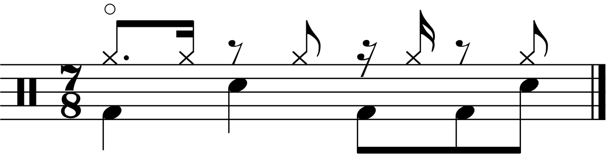 A 332 rhythmed groove
