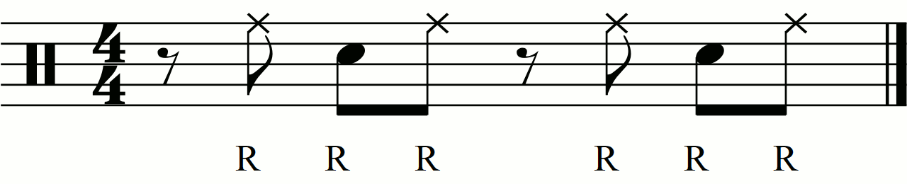 The right hand for this groove