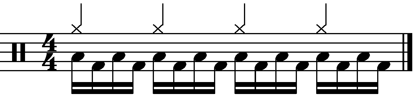 The concept with quarter note hi hats