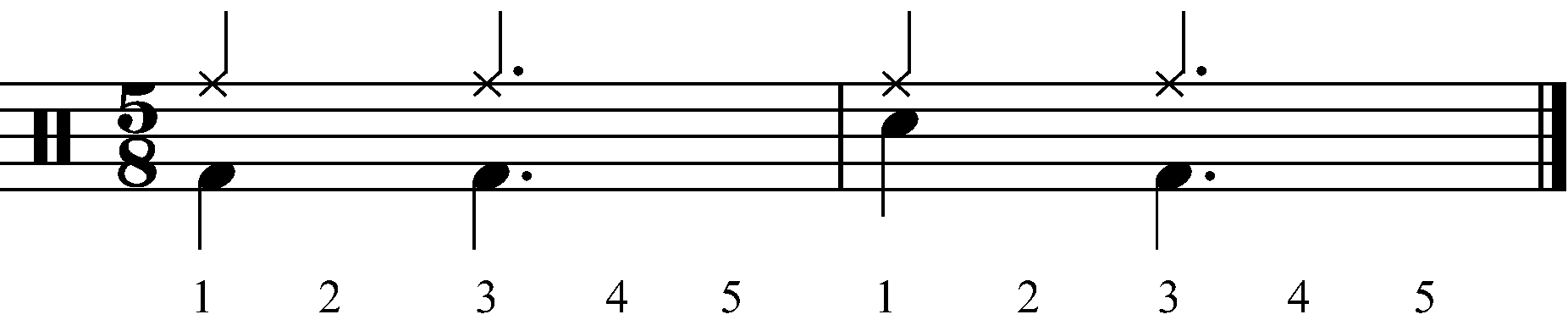 A ghosted 16 note groove