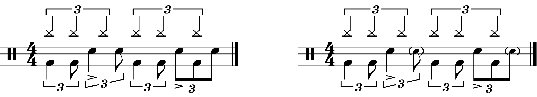 A groove based on a quarter note triplet