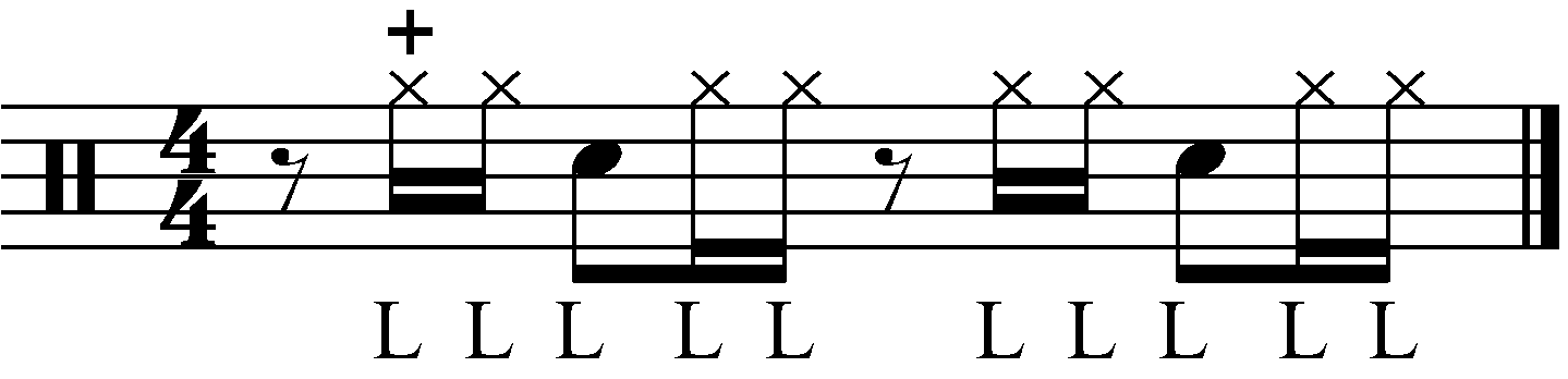 The left hand for this groove
