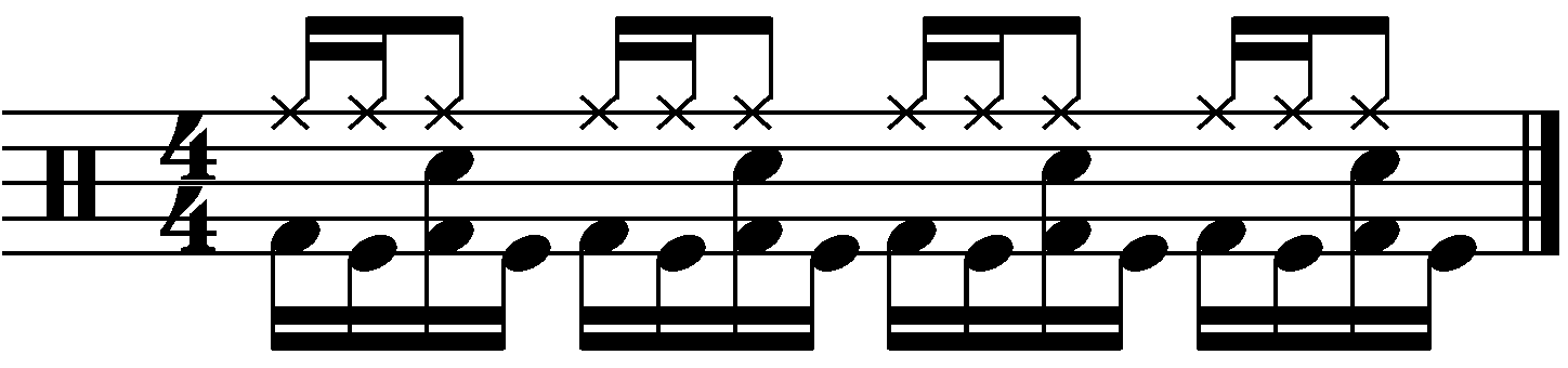 An example of snare placement.
