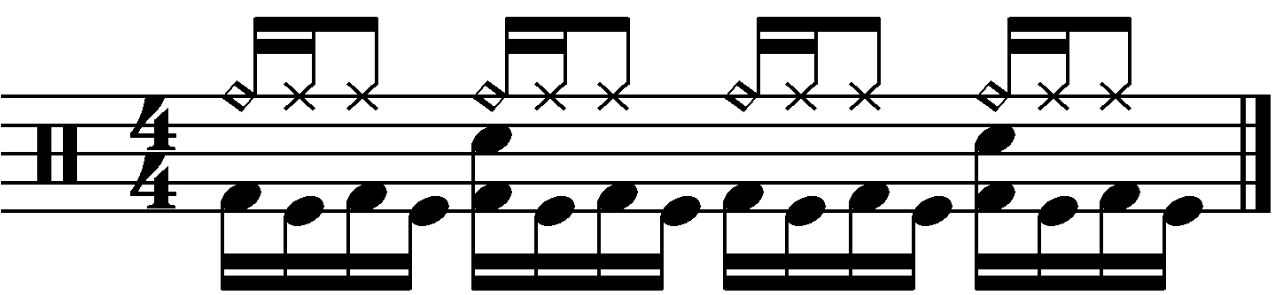 An example of snare placement.