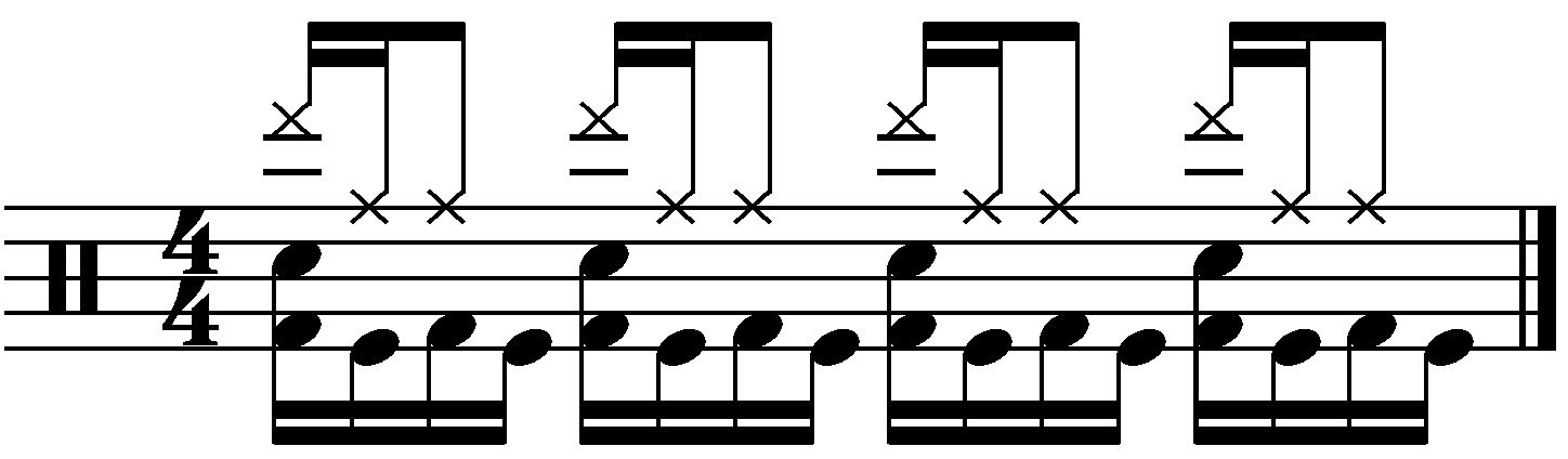An example of snare placement.