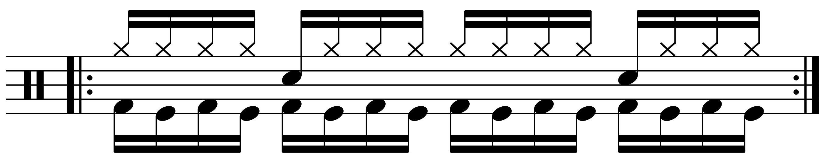 Sixteen beat double kick lesson