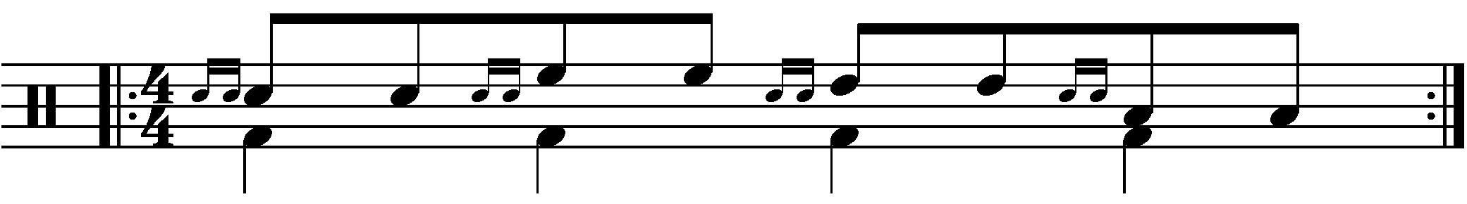 Drag tap with moving standard notes