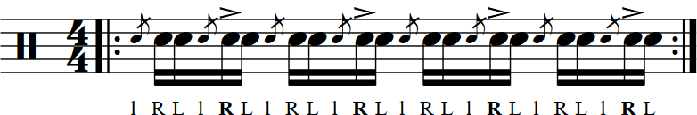 A free rudiment lesson using a Flam Tap with '+' count accents