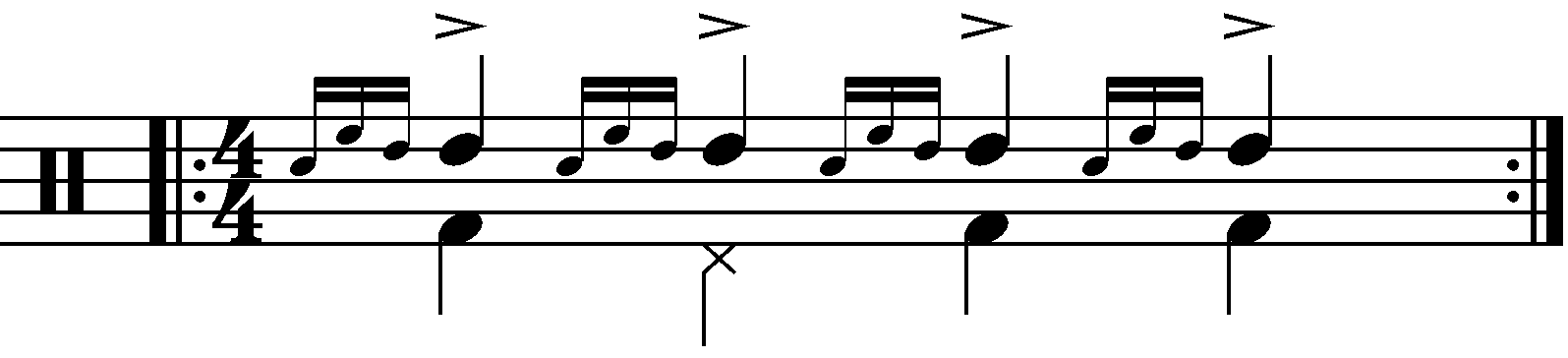 A Four Stroke Ruff moving in a triangle shape