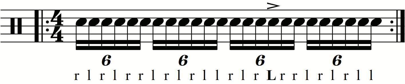 Accenting + counts in a double paradiddle