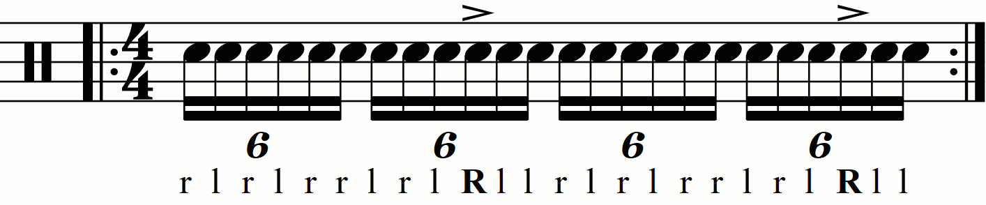 Accenting + counts in a double paradiddle