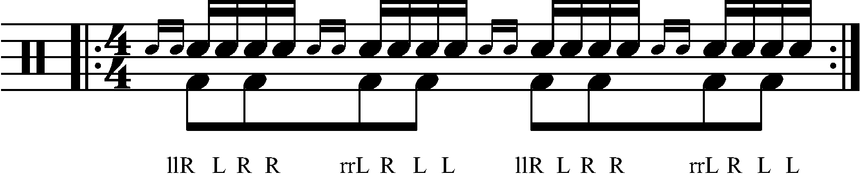 Adding eighth note feet under a Dragadiddle