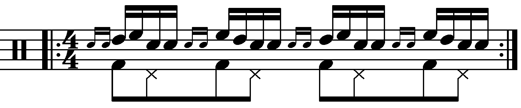 The Dragadiddle with moving single strokes