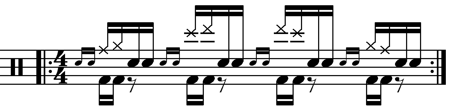 The Dragadiddle with moving single strokes