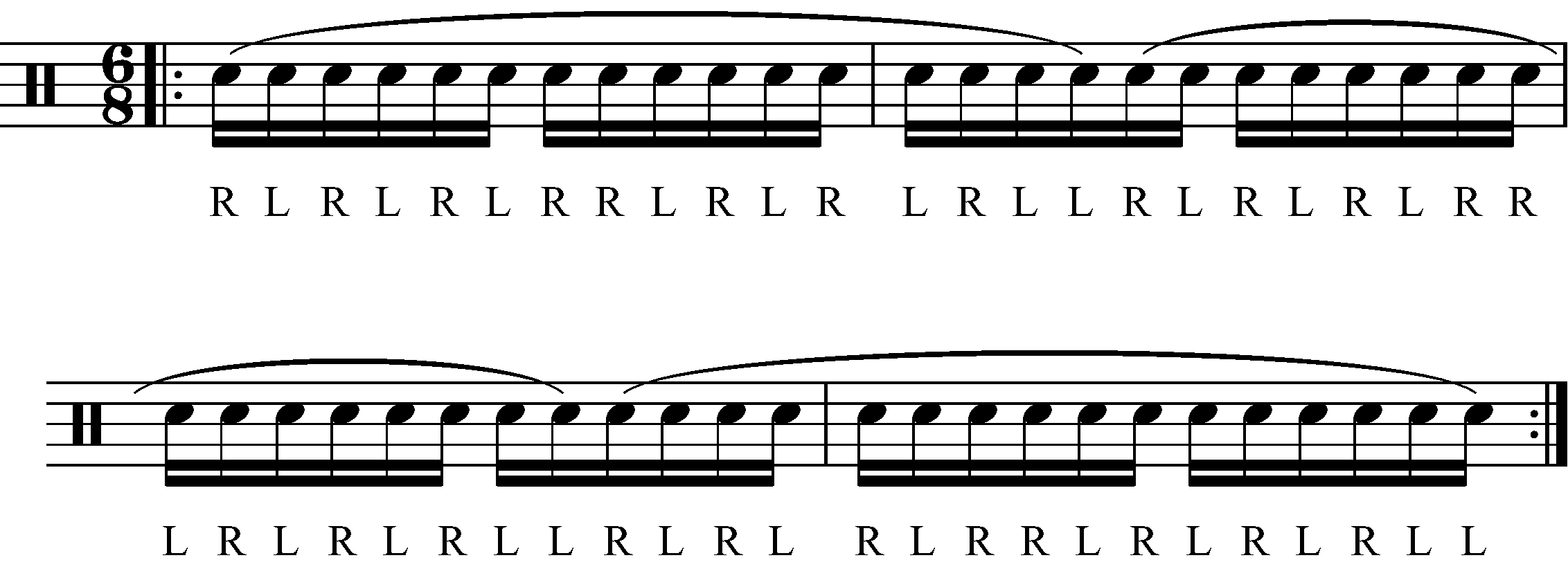 A Triple Paradiddle in 6/8