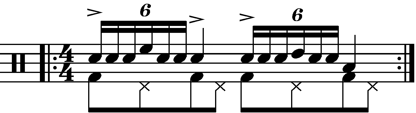 Single stroke seven with moving eighths